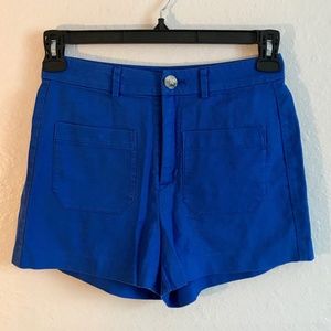 Madewell High-Rise Shorts in Royal Blue sz 00